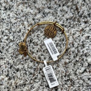 BNWT Gold Alex and Ani Bracelet with Live Music Charm